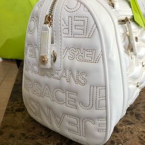 VERSACE JEANS white leather handbag BNWT